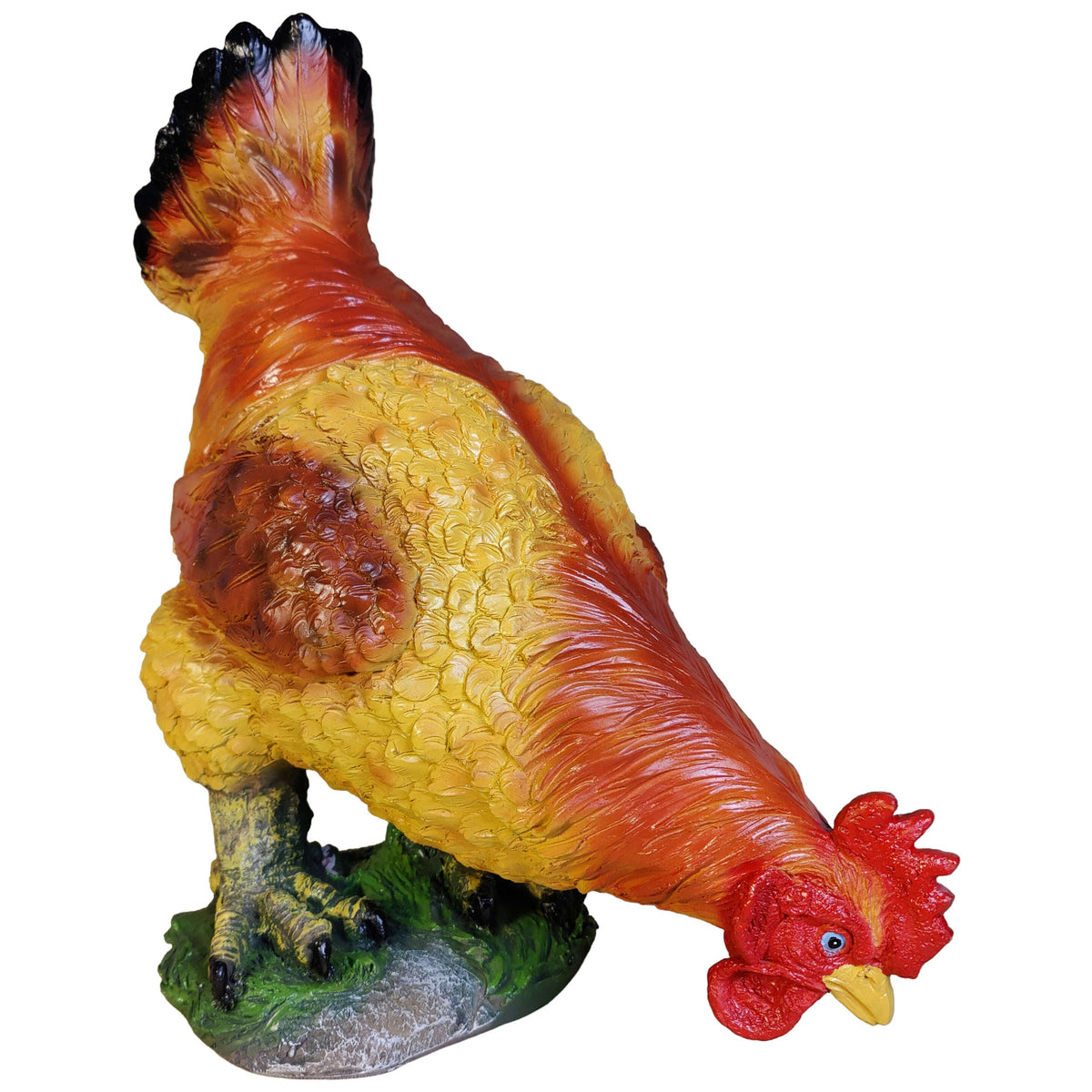 Großes Deko Huhn und Henne – lebensechte Gartenfigur, 55 cm