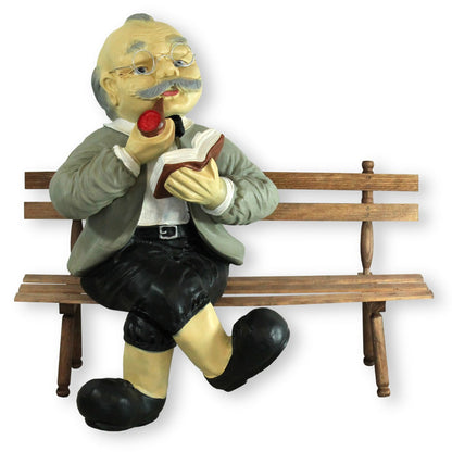 Gartenfigur Oma und Opa auf Bank XL  Oma und Opa Figuren für den Garten