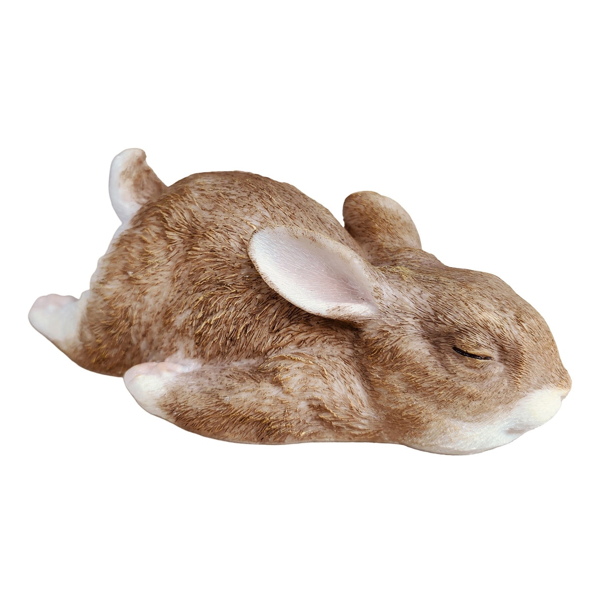 Schlafender Deko Hase aus Polyresin Hasenfigur für Haus & Garten