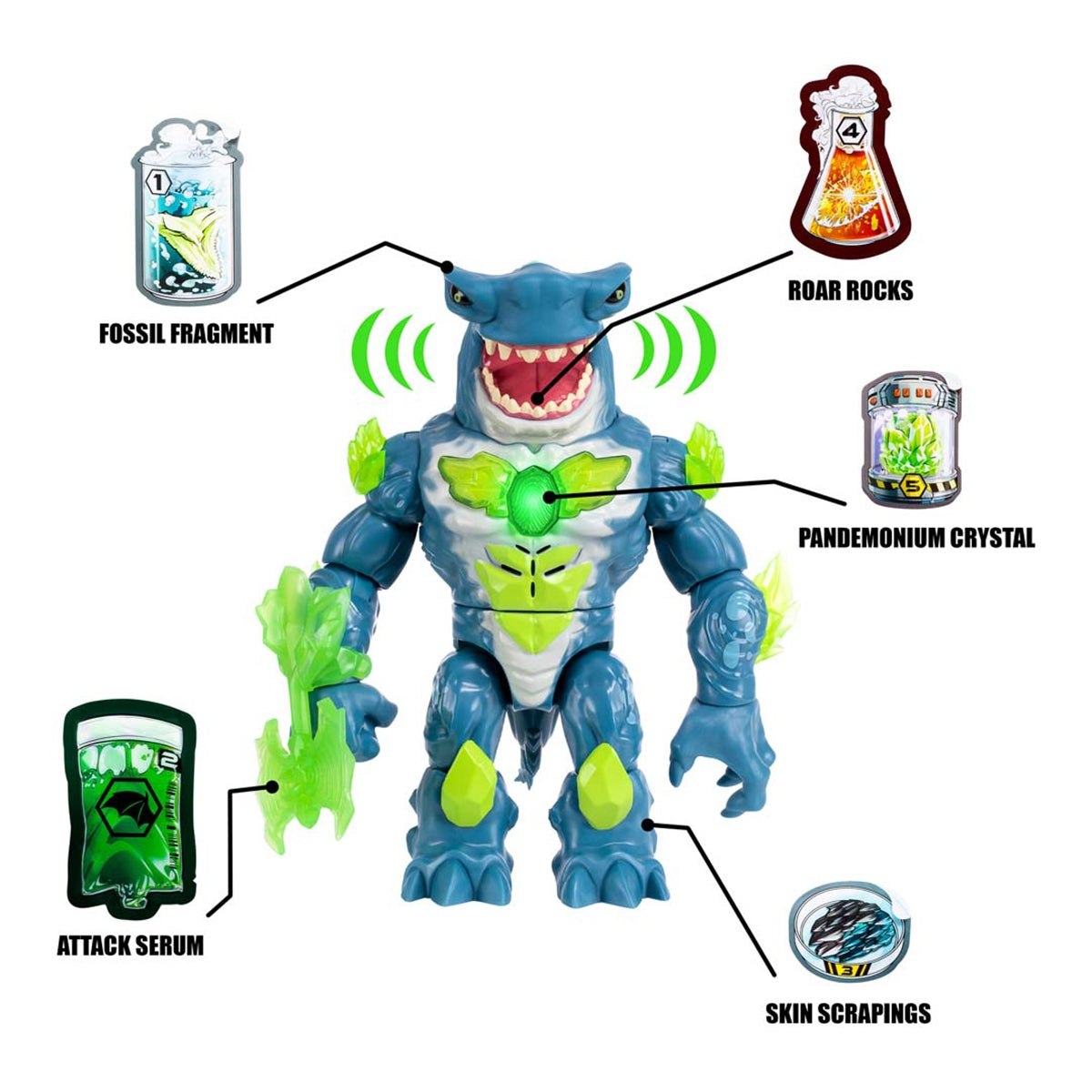 Beast Lab Hai Actionfigur & Dekofigur – Labor Spielset mit Licht & Sound