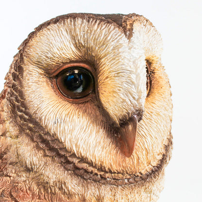 Eulen Figur auf Stamm sitzend Uhu Eule Deko Vogel