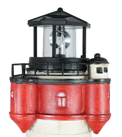 Leuchtturm Roter Sand Solar 50 cm Solarbetrieben Maritime Dekoration mit LED Beleuchtung