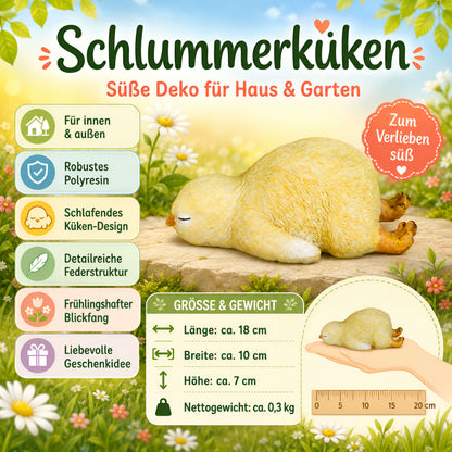 Kükenfigur Schlafendes Küken als Dekofigur für Osterdeko in Haus & Garten
