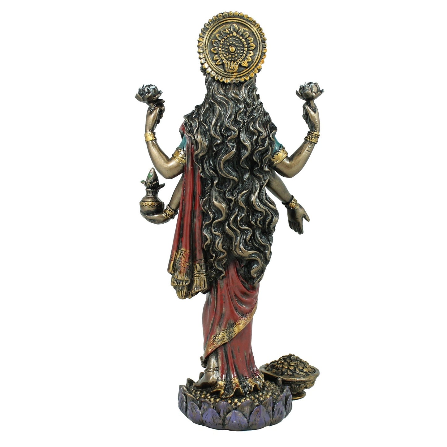 Lakshmi Dekofigur in Bronzeoptik – indische Deko Figur & Statue
