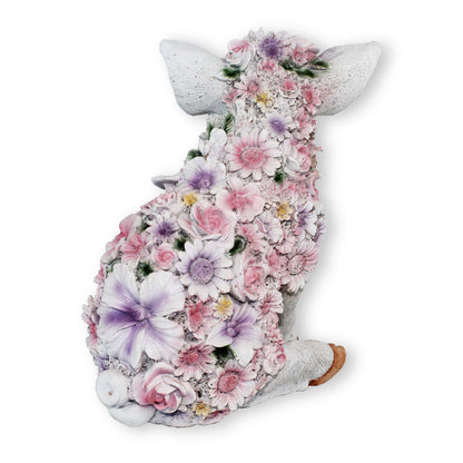 Schweine Figur sitzend Blumenschwein Deko Ferkel sitzend Deko Schwein