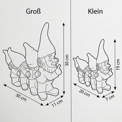 Gartenzwerg Zwergen Polonaise -GartenPoser- Zwerg Deko in Pastell Hochglanz 2 Größen (LinePoser)