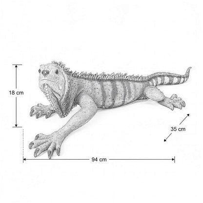 Große Deko-Echse, bunte Wandfigur zum Aufhängen für Haus & Garten, 94 cm