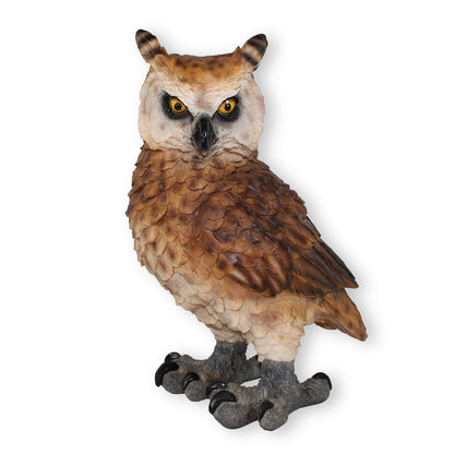 Eulen Figur groß 42 cm – Eule Dekofigur als Gartenfigur Eule für Garten, Deko Eule Balkon & Terrasse