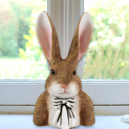 Osterhasen Büste Hasen Figur Hase "Theo seriös" große Osterhasen Deko