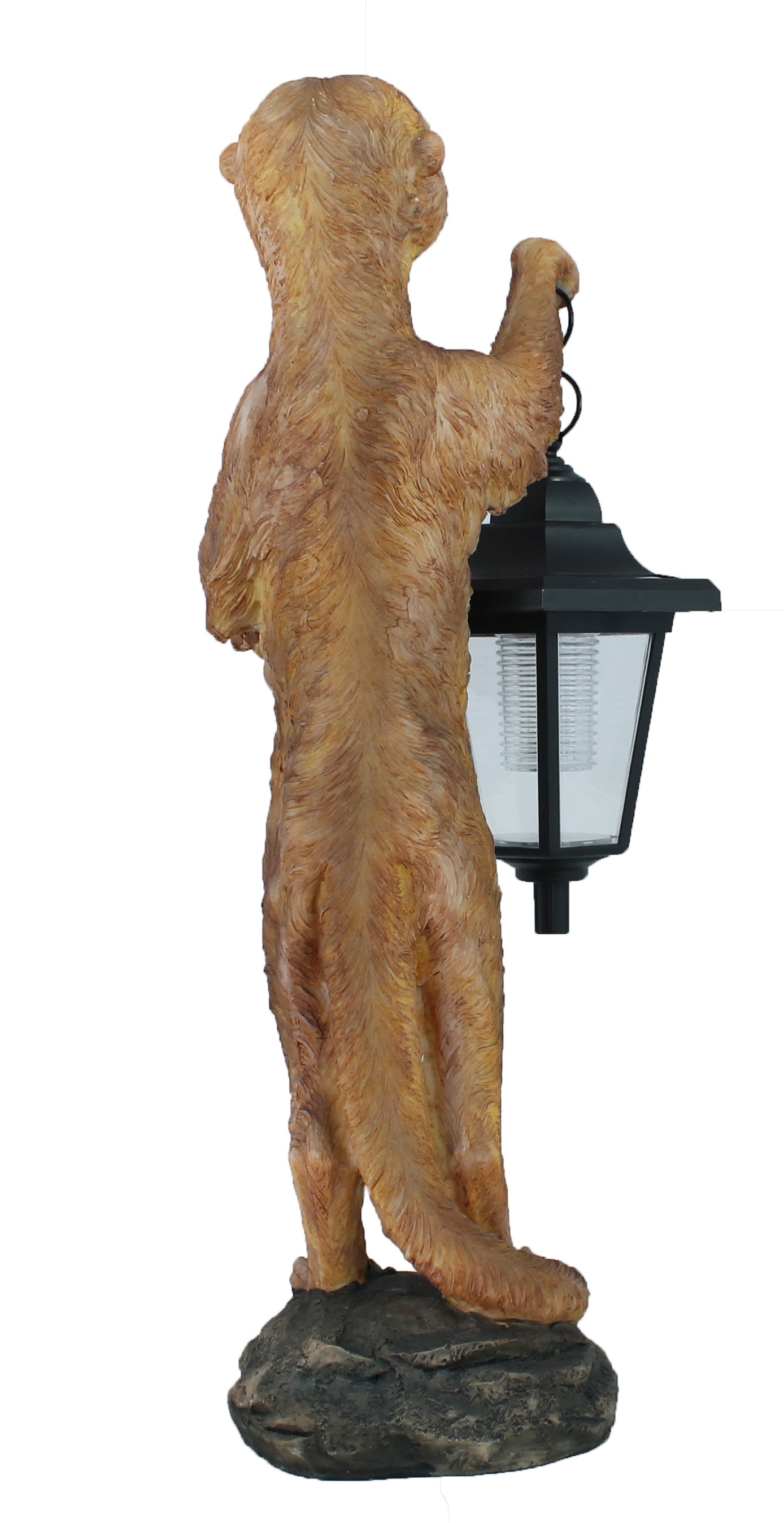 Dekofigur Erdmännchen Henry mit LED Solarlampe Gartendeko Dekoration Garten