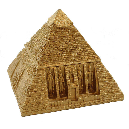 Ägyptische Pyramide Dekofigur & Schmuckschatulle – goldene Aufbewahrung