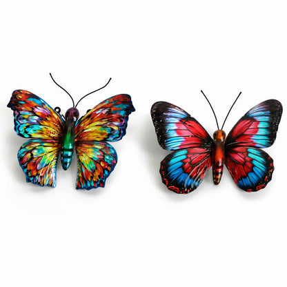 3D Metallbild Schmetterling – bunte Wanddeko Fantasy oder Exotic