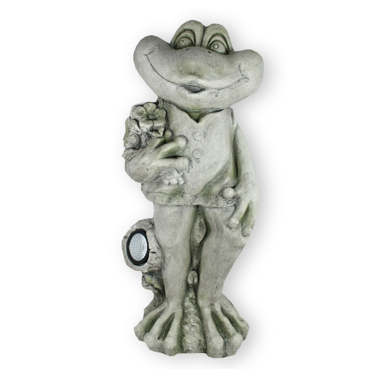Solar Frosch Dekofigur für den Garten mit Lampe – leuchtende Gartendeko