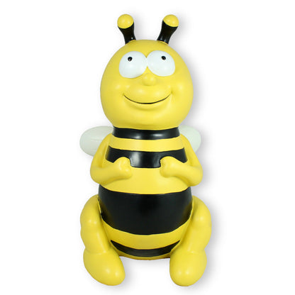 Gartenstecker Biene 35 cm Bienen Figur sitzend Bienen Deko Bienen Gartenfigur