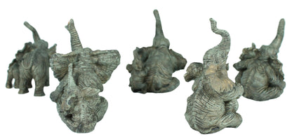 Elefantenfamilie Dekofigur Set – 5 Glücks-Elefanten